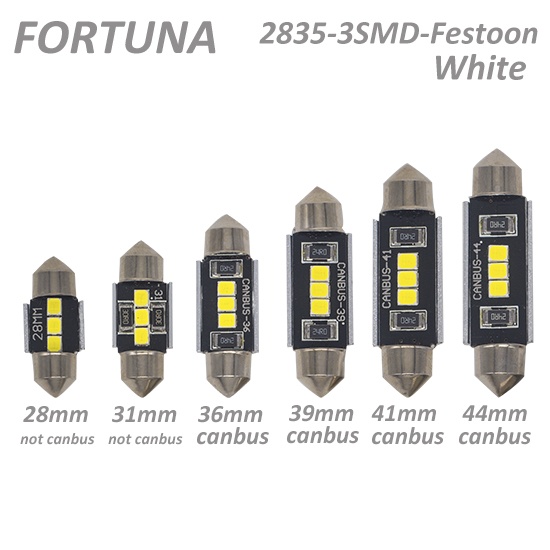Festoon 2835 3LEDs White