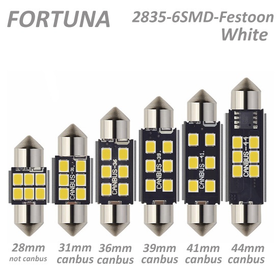 Festoon 2835 6LEDs White