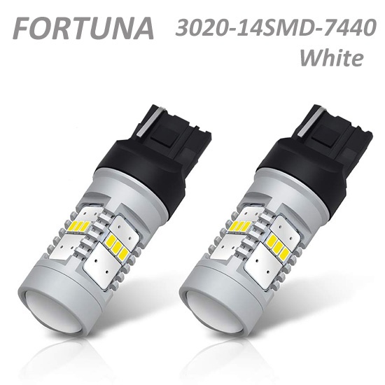 7440 3020SMD 14LEDs White/Halogen Yellow/Amber