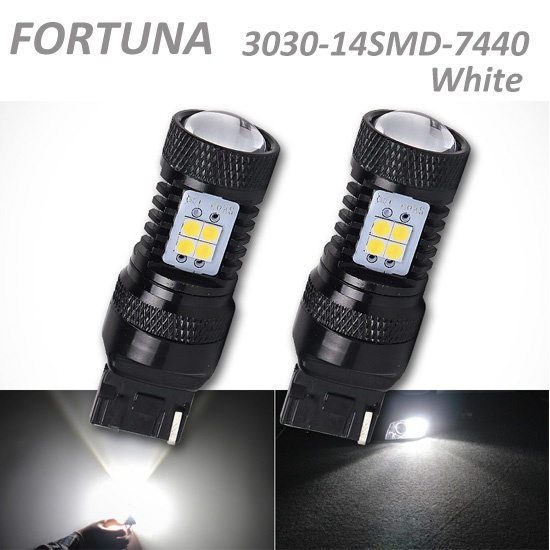 7440 3030SMD 14LEDs White/Amber/Halogen Yellow