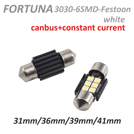 Festoon 3030SMD 6LEDs White Canbus Constant Current