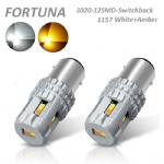 1157 3020SMD 12LEDs Swiitchback White+Amber