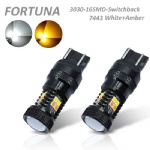 7443 3030SMD 16LEDs Swiitchback White+Amber