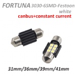 Festoon 3030SMD 6LEDs White Canbus Constant Current